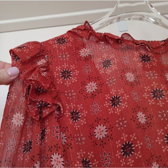 Misa Los Angeles Veruka Red Floral Mini Dress S - Picture 12 of 16